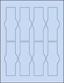 Sheet of 1.7431" x 4.4931" Pastel Blue labels