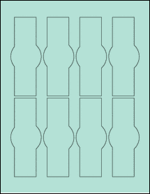 Sheet of 1.7431" x 4.4931" Pastel Green labels