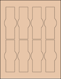 Sheet of 1.7431" x 4.4931" Light Tan labels