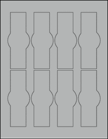 Sheet of 1.7431" x 4.4931" True Gray labels