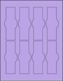 Sheet of 1.7431" x 4.4931" True Purple labels