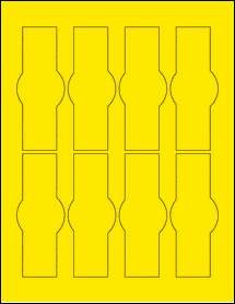 Sheet of 1.7431" x 4.4931" True Yellow labels