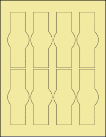 Sheet of 1.7431" x 4.4931" Pastel Yellow labels