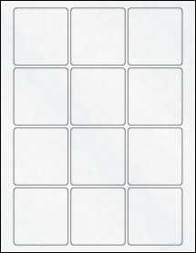 Sheet of 2.375" x 2.5" Clear Matte Inkjet labels