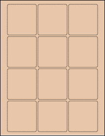 Sheet of 2.375" x 2.5" Light Tan labels