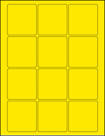 Sheet of 2.375" x 2.5" True Yellow labels