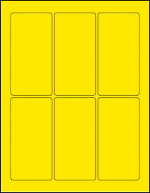 Sheet of 2.36" x 4.73" True Yellow labels