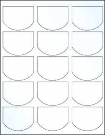 Sheet of 2.5126" x 1.9465" Clear Gloss Inkjet labels