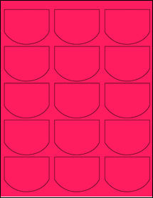 Sheet of 2.5126" x 1.9465" Fluorescent Pink labels