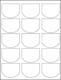 Sheet of 2.5126" x 1.9465" 100% Recycled White labels