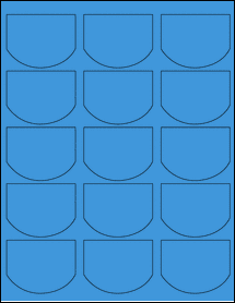 Sheet of 2.5126" x 1.9465" True Blue labels