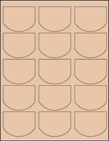 Sheet of 2.5126" x 1.9465" Light Tan labels