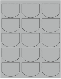 Sheet of 2.5126" x 1.9465" True Gray labels