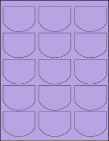 Sheet of 2.5126" x 1.9465" True Purple labels