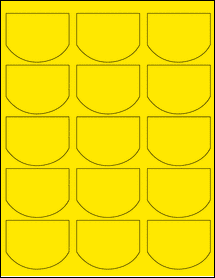 Sheet of 2.5126" x 1.9465" True Yellow labels