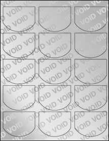 Sheet of 2.5126" x 1.9465" Void Silver Polyester labels