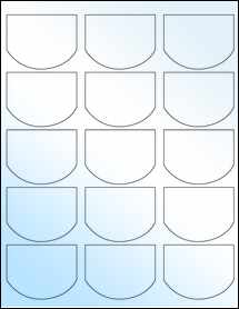 Sheet of 2.5126" x 1.9465" White Gloss Inkjet labels