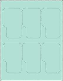 Sheet of 0" x 0" Pastel Green labels