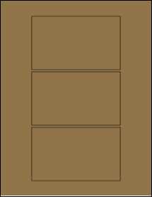 Sheet of 5" x 3" Brown Kraft labels