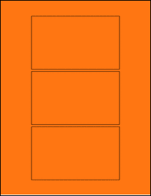 Sheet of 5" x 3" Fluorescent Orange labels