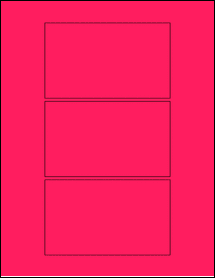 Sheet of 5" x 3" Fluorescent Pink labels