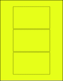 Sheet of 5" x 3" Fluorescent Yellow labels