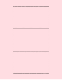 Sheet of 5" x 3" Pastel Pink labels