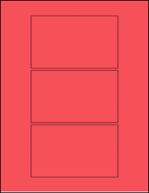 Sheet of 5" x 3" True Red labels