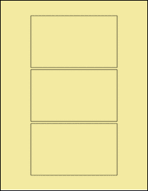 Sheet of 5" x 3" Pastel Yellow labels