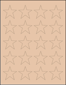 Sheet of 1.75" x 1.75" Light Tan labels