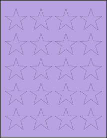 Sheet of 1.75" x 1.75" True Purple labels