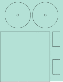 Sheet of 3.5" Circle Pastel Green labels