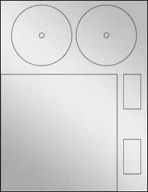 Sheet of 3.5" Circle Silver Foil Inkjet labels