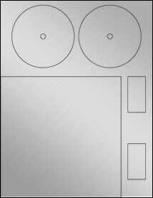 Sheet of 3.5" Circle Weatherproof Silver Polyester Laser labels