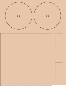 Sheet of 3.5" Circle Light Tan labels