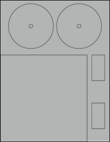 Sheet of 3.5" Circle True Gray labels