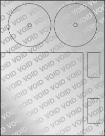 Sheet of 3.5" Circle Void Silver Polyester labels