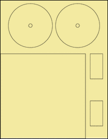 Sheet of 3.5" Circle Pastel Yellow labels