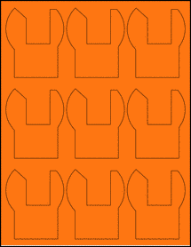 Sheet of 0" x 0" Fluorescent Orange labels