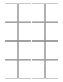 Sheet of 1.71" x 2.43" 100% Recycled White labels