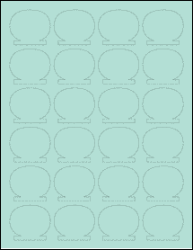 Sheet of 1.8034" x 1.5492" Pastel Green labels