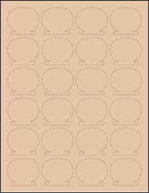 Sheet of 1.8034" x 1.5492" Light Tan labels