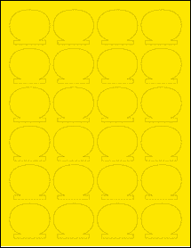 Sheet of 1.8034" x 1.5492" True Yellow labels