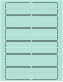 Sheet of 3.5" x 0.75" Pastel Green labels