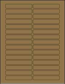 Sheet of 3.5" x 0.55" Brown Kraft labels