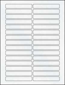 Sheet of 3.5" x 0.55" Clear Matte Inkjet labels