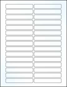 Sheet of 3.5" x 0.55" Clear Gloss Inkjet labels