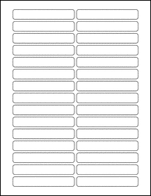 Sheet of 3.5" x 0.55" 100% Recycled White labels