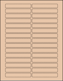 Sheet of 3.5" x 0.55" Light Tan labels