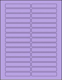 Sheet of 3.5" x 0.55" True Purple labels